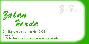 zalan herde business card